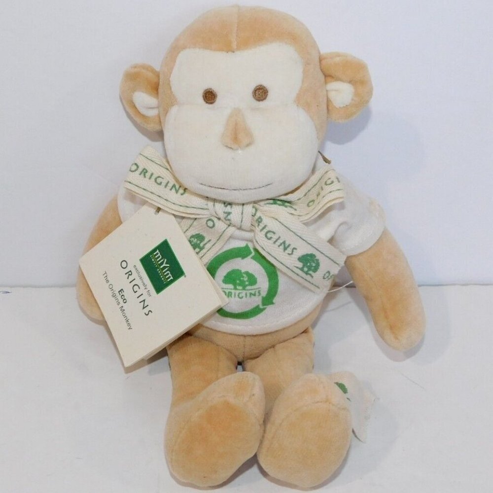 2009 Miyim ORIGINS ECO Monkey 9" Plush All Natural 100% Cotton New with Tag